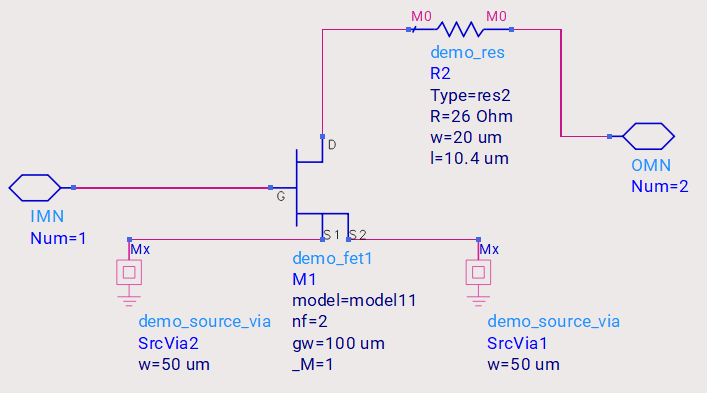 Schematic FET Model
