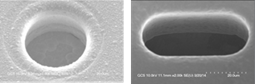 Round and Slot Through Wafer Vias